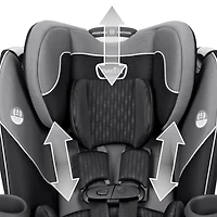 Revolve360 Rotational All-In-One Convertible Car Seat - Amherst Gray