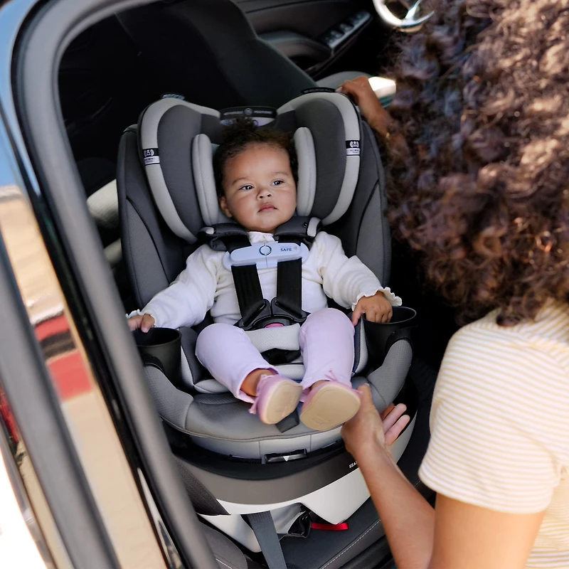 Gold Revolve360 Slim 2-in-1 Rotational Car Seat with SensorSafe - Pearl Gray
