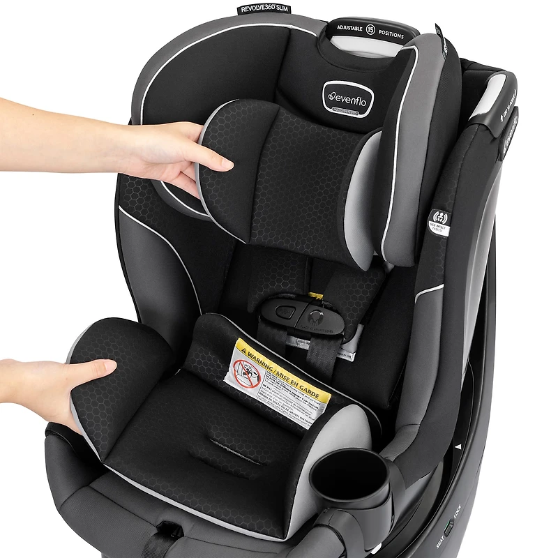 Revolve360 Slim 2-in-1 Rotating Convertible Car Seat - Canton Black