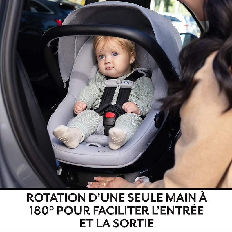 Siège d'auto Revolve180 LiteMax NXT avec SensorySoothe - Quartz