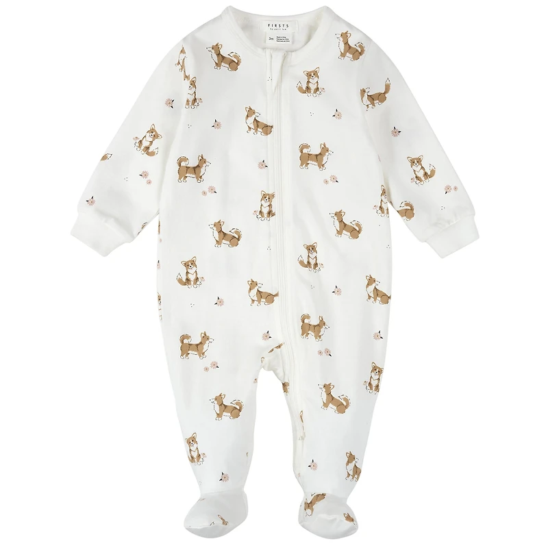 Corgi Pajamas 0-12m