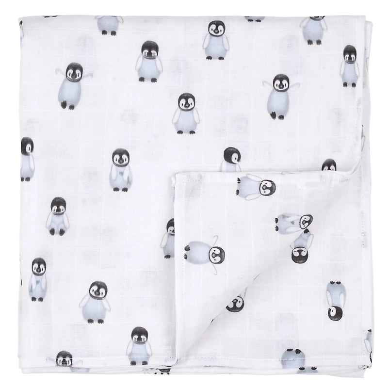 Penguins Muslin Blanket