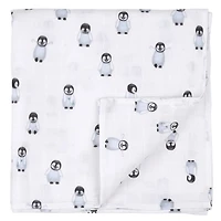 Penguins Muslin Blanket