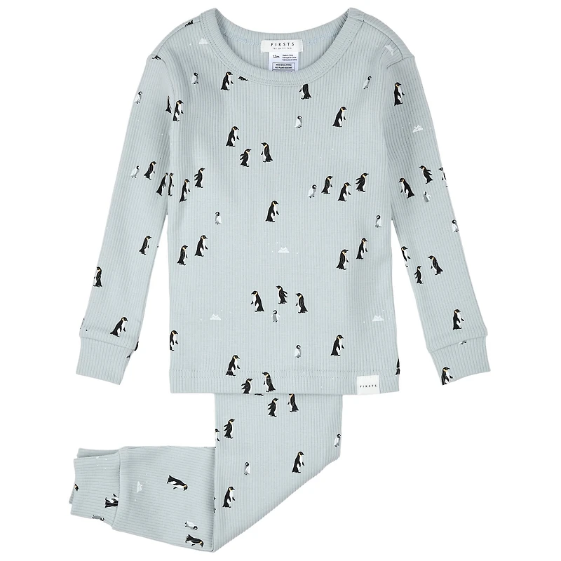 Penguins 2pc Rib Pajamas 12-24