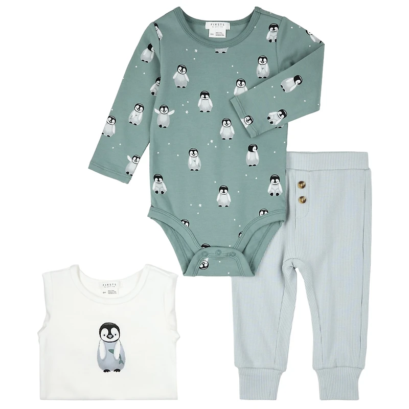 Penguins 3pc Set 3-24m