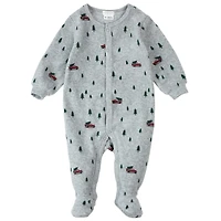 Trees Velour Pajamas 0-12m