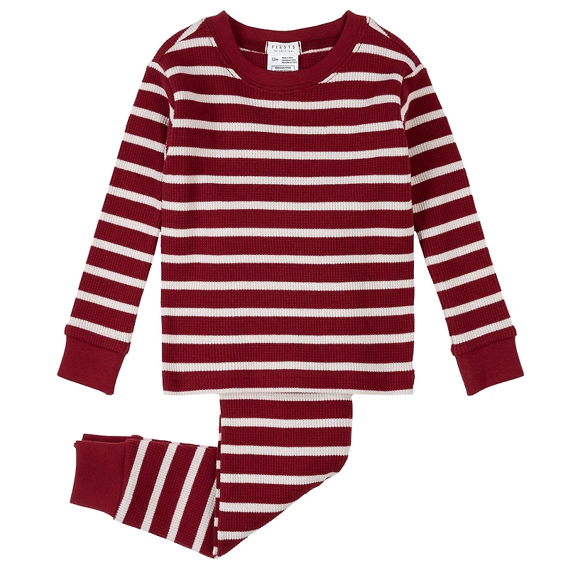 Striped Thermal Pajamas 12-24m