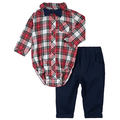 Plaid Shirt Set 3-24m