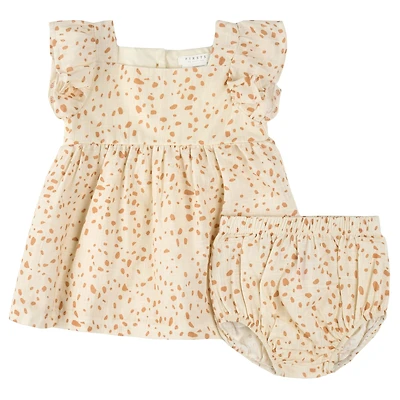 Spots print Dress Set 3-24m