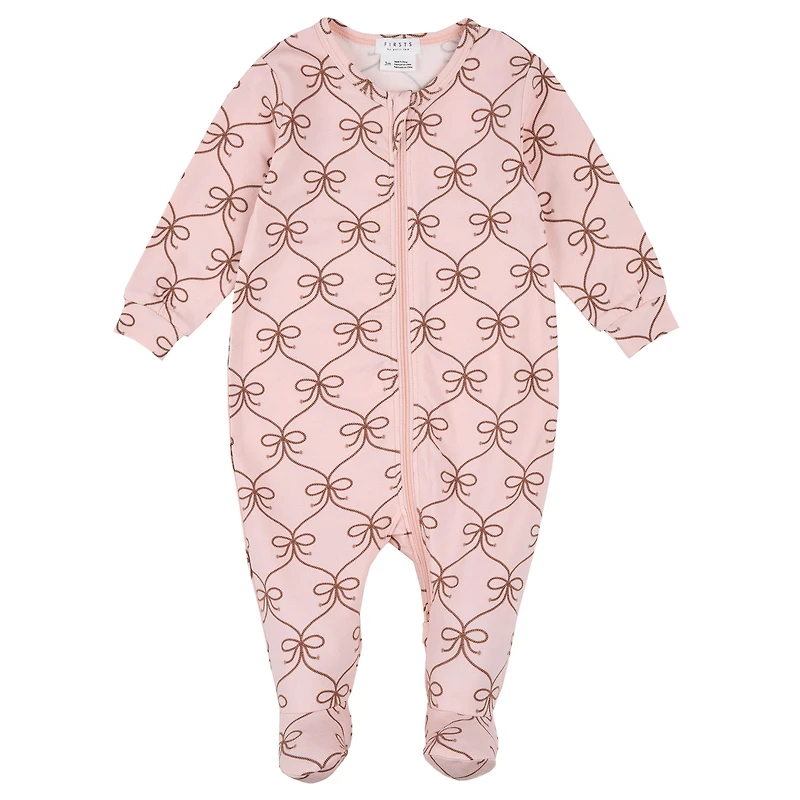Horses Bow Pajamas 0-12m