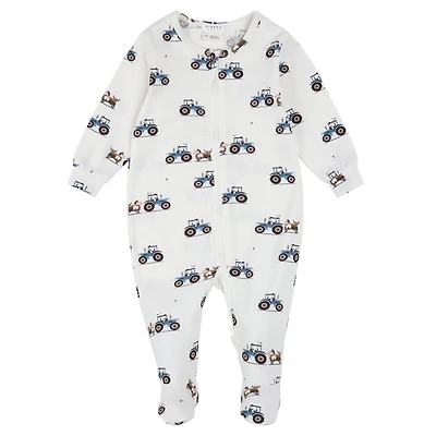 Cows Tractors Pajamas 0-12m