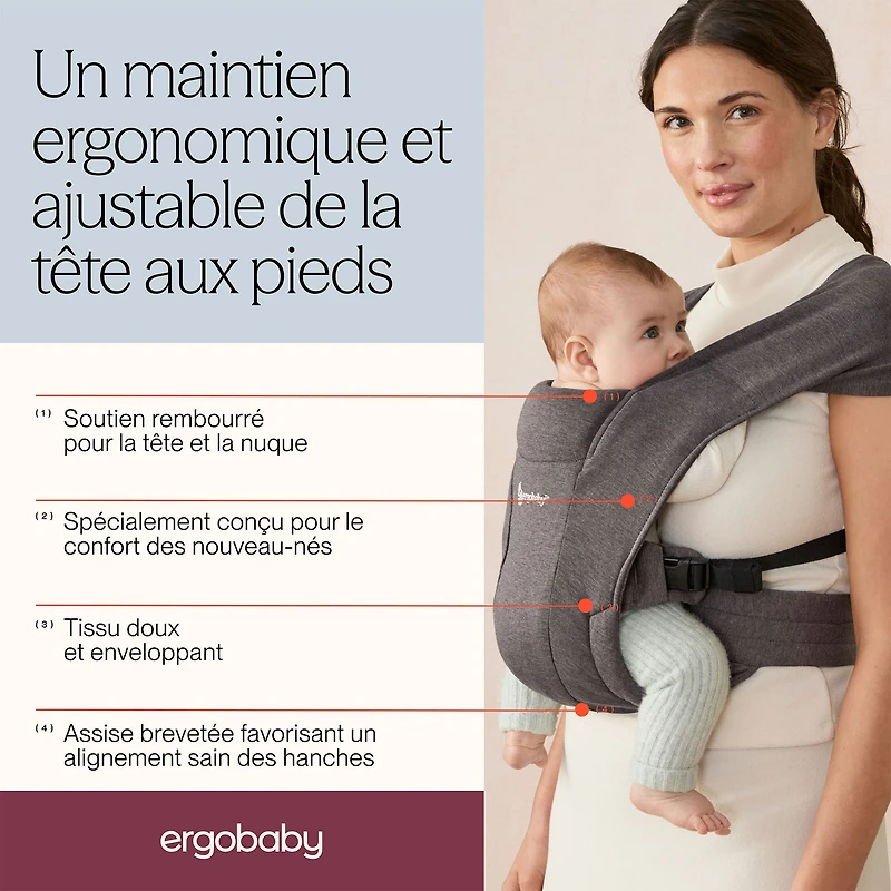 Porte-bébé Nouveau-Né Embrace - Noir Intense