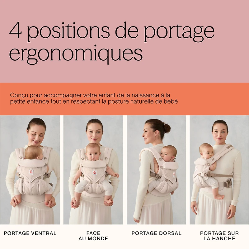 Porte-bébé Omni Classic Mesh - Gris Perle