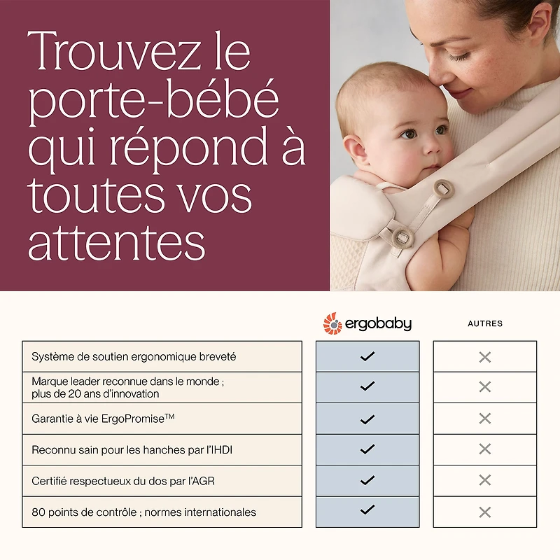 Porte-bébé Omni Classic Mesh - Onyx Noir