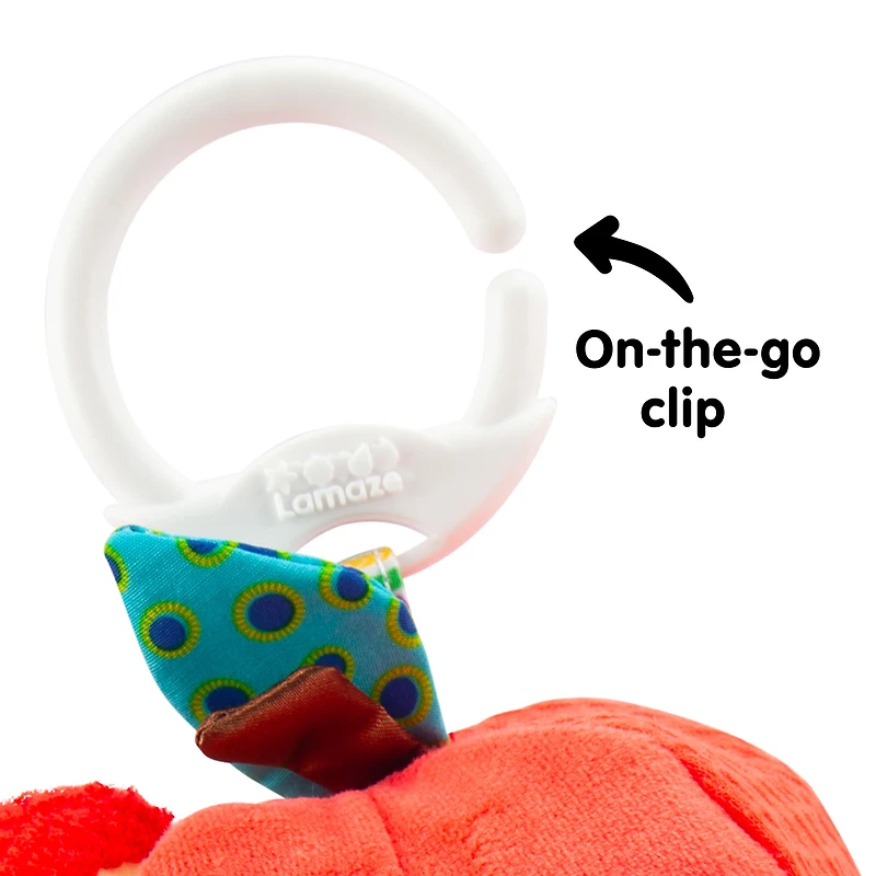 Archer the Apple Clip & Go Baby Toy