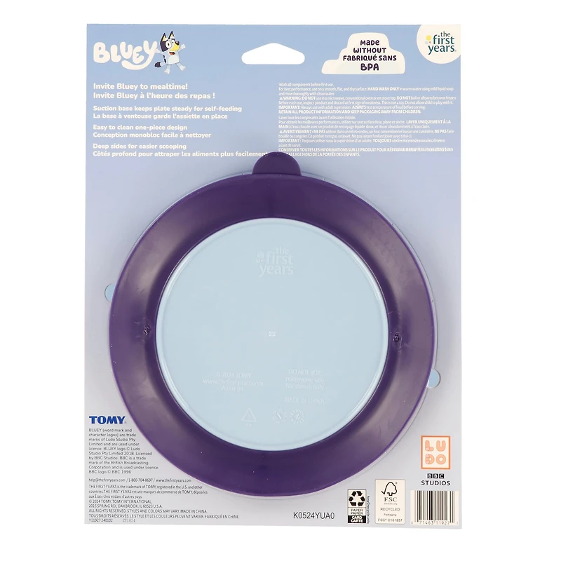 Assiette à Suction Bluey