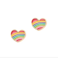 Charming Whimsy Necklace and Earring Gift Set - Rainbow Heart