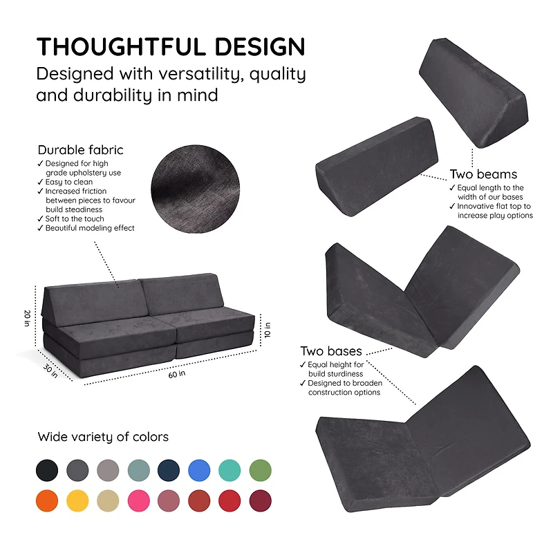 Complete Modular Sofa - Charcoal