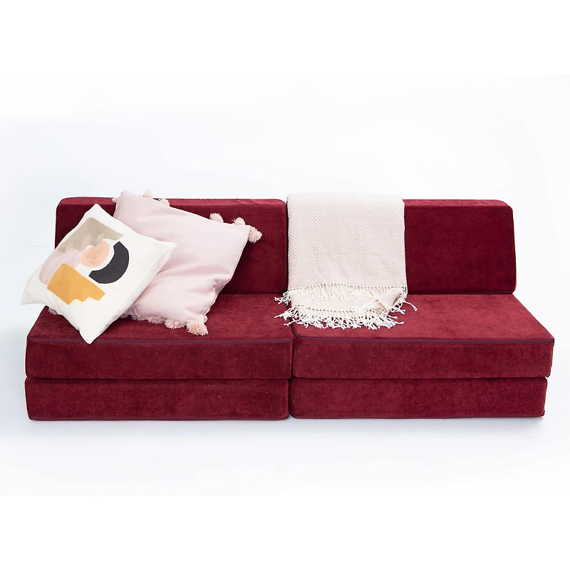 Complete Modular Sofa - Cranberry Rain