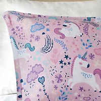 Double / Queen Comforter Set - Lola Unicorn Pink