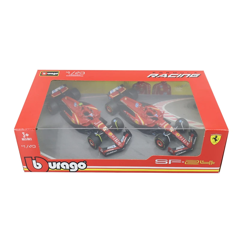 Ensemble de 2 Modèles Voitures  SF24 - Charles Leclerc / Carlos Sainz