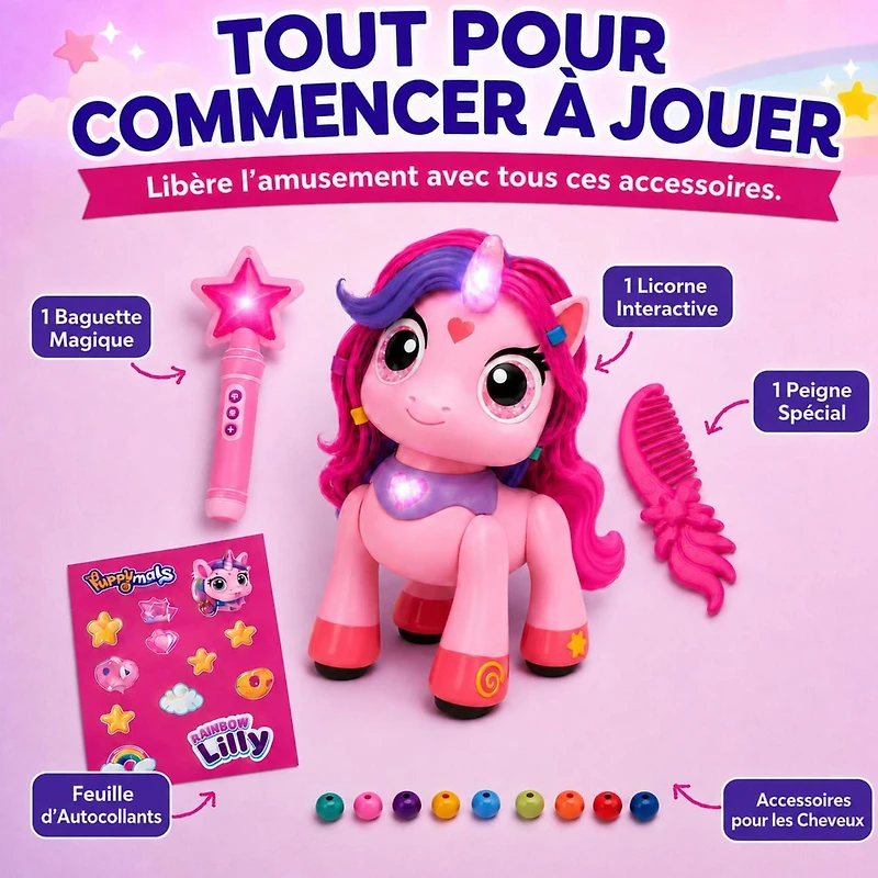 Robot Licorne Lilly Arc-en-ciel