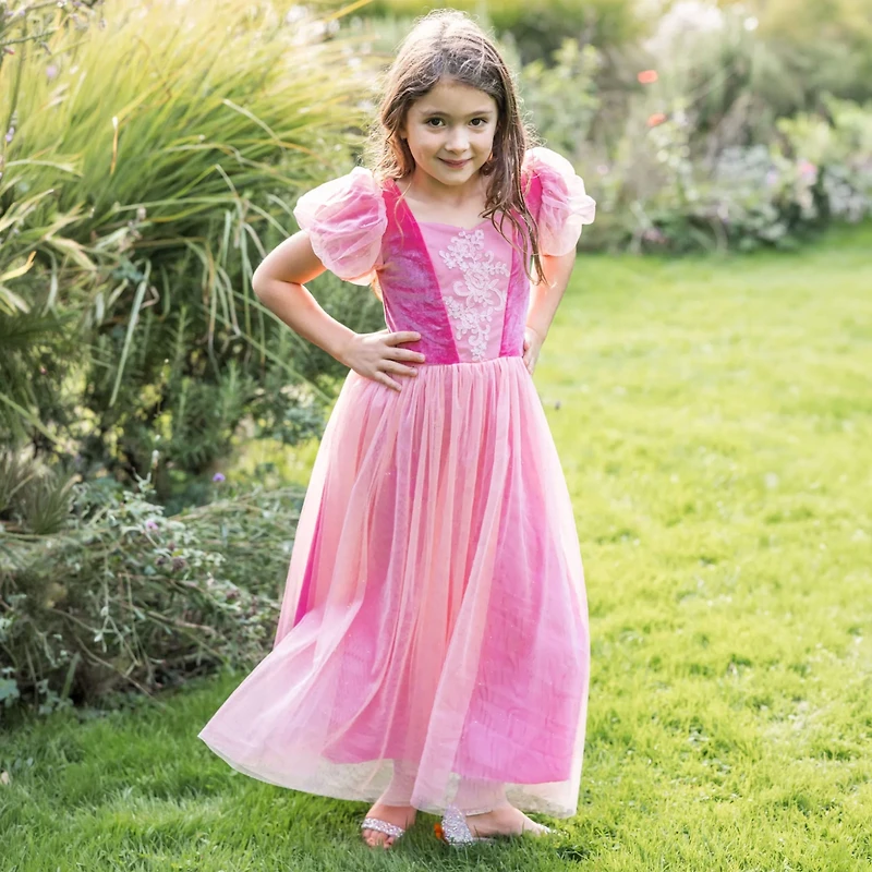 Robe De Princesse Rosé Sorbet - Grandeur 5-6ans
