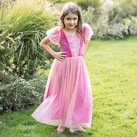 Robe De Princesse Rosé Sorbet - Grandeur 5-6ans