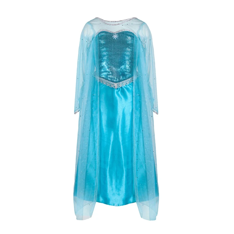 Ice Queen Dress With Cape - Size 5-6y