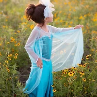 Ice Queen Dress With Cape - Size 5-6y