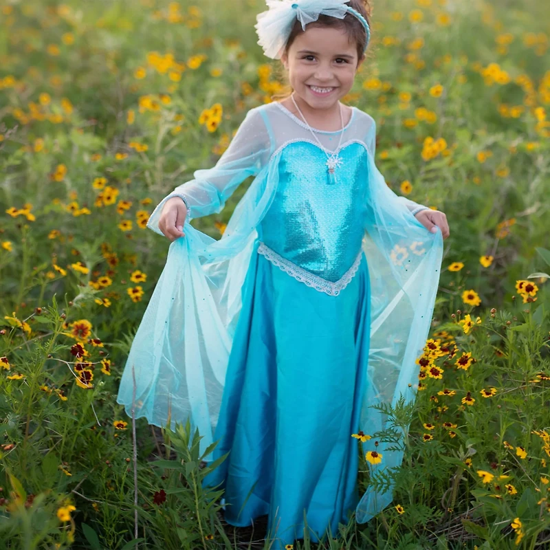 Ice Queen Dress With Cape - Size 5-6y