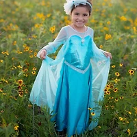 Ice Queen Dress With Cape - Size 5-6y