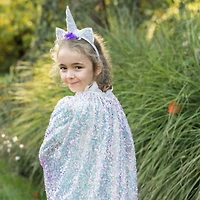 Cape Et Bandeau Licorne Scintillants 4-6 ans