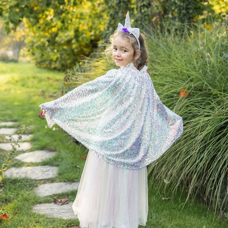 Unicorn Sparkle Cape & Headban 4-6y 