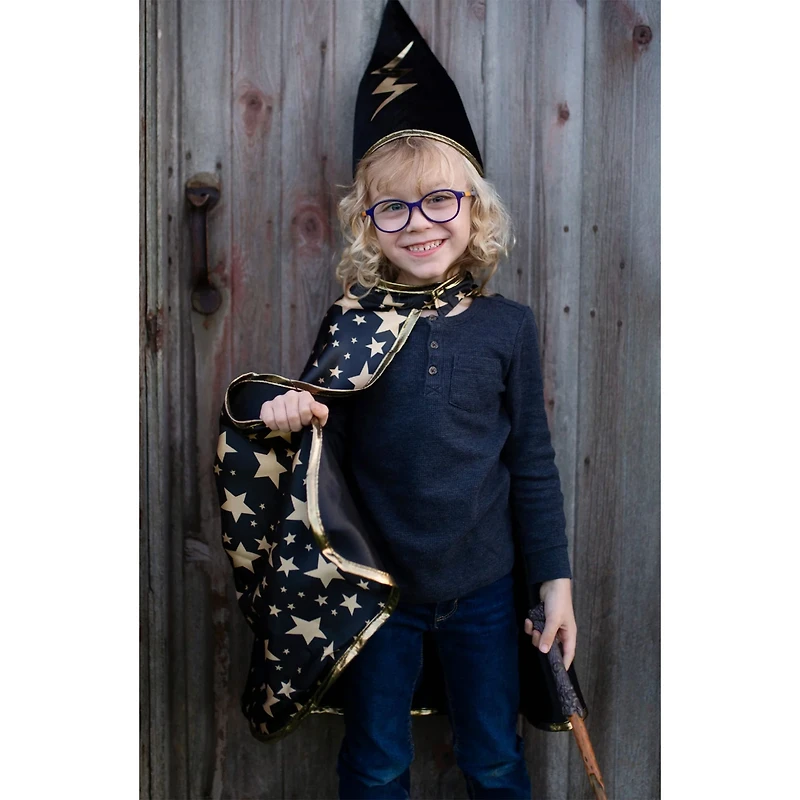 Reversible Wizard Cape & Hat - Size 4-6y