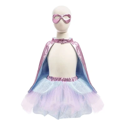 Ensemble Tutu/Cape/Masque - Rose Bleu 4-6ans