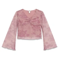 Mesh Floral Top 7-14