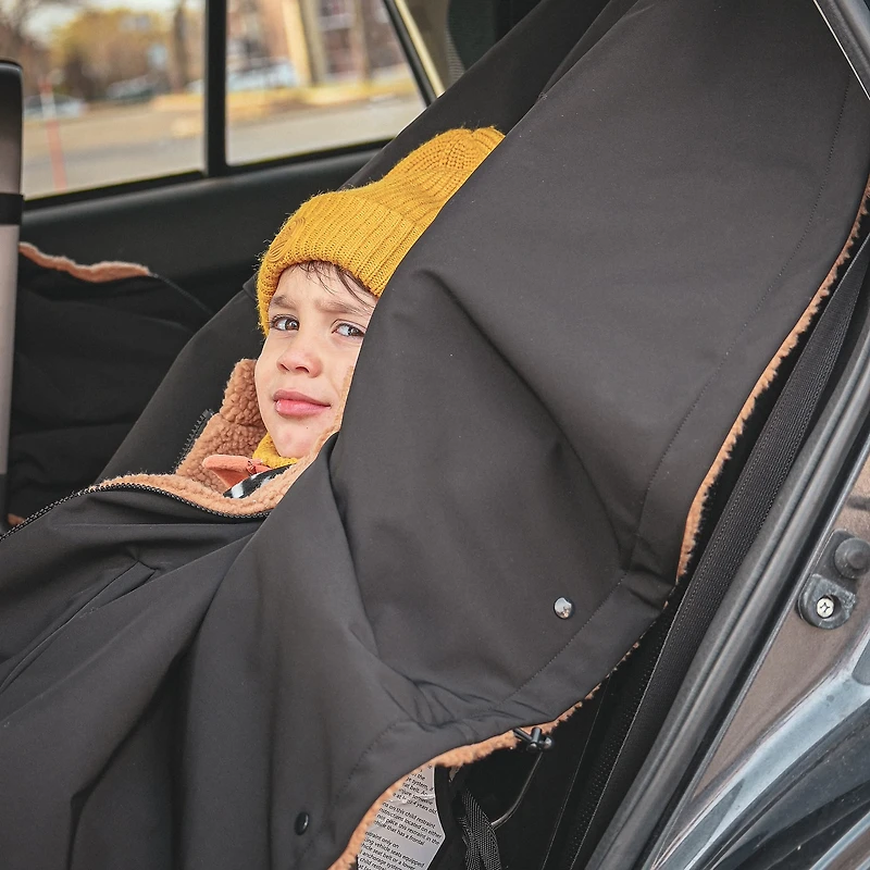 3-in-1 Car Seat Cover / Poncho - Black