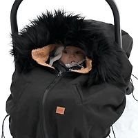 3-in-1 Car Seat Cover / Poncho - Black