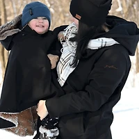 3-in-1 Car Seat Cover / Poncho - Black