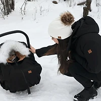 3-in-1 Car Seat Cover / Poncho - Black