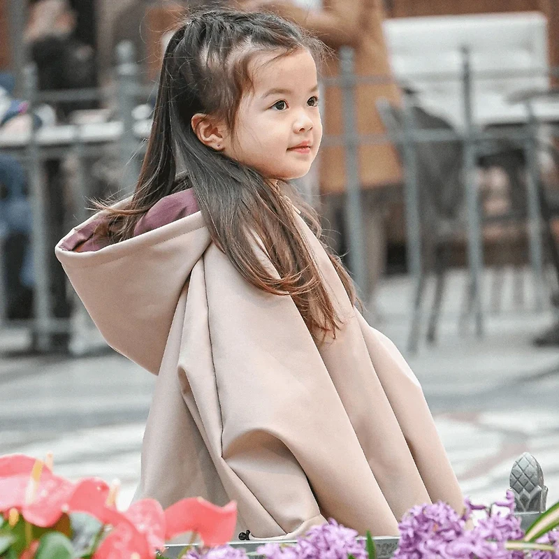 3-in-1 Mid-season Car Seat Cover / Poncho - Plum