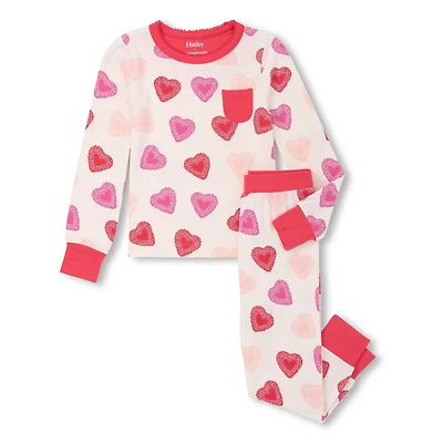Pyjama Bambou Coeur 3-10ans