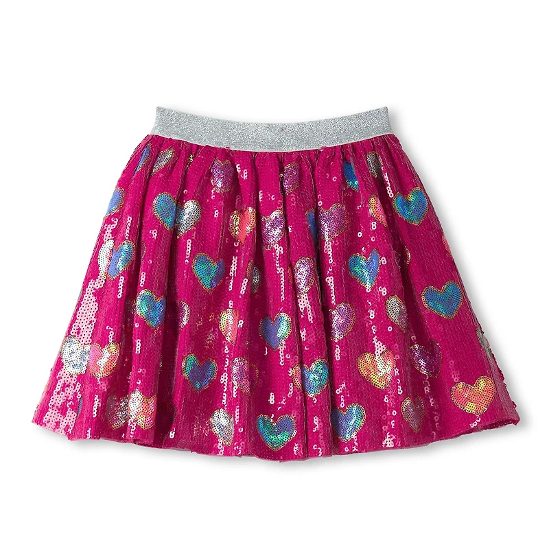 Jupe Paillette Amour 3-8ans