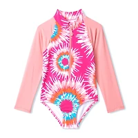 Tie Dye Long Sleeves Swimsuit 3-8y