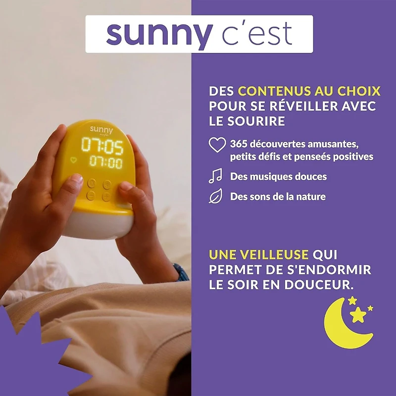 Sunny Screen-free educational alarm clock