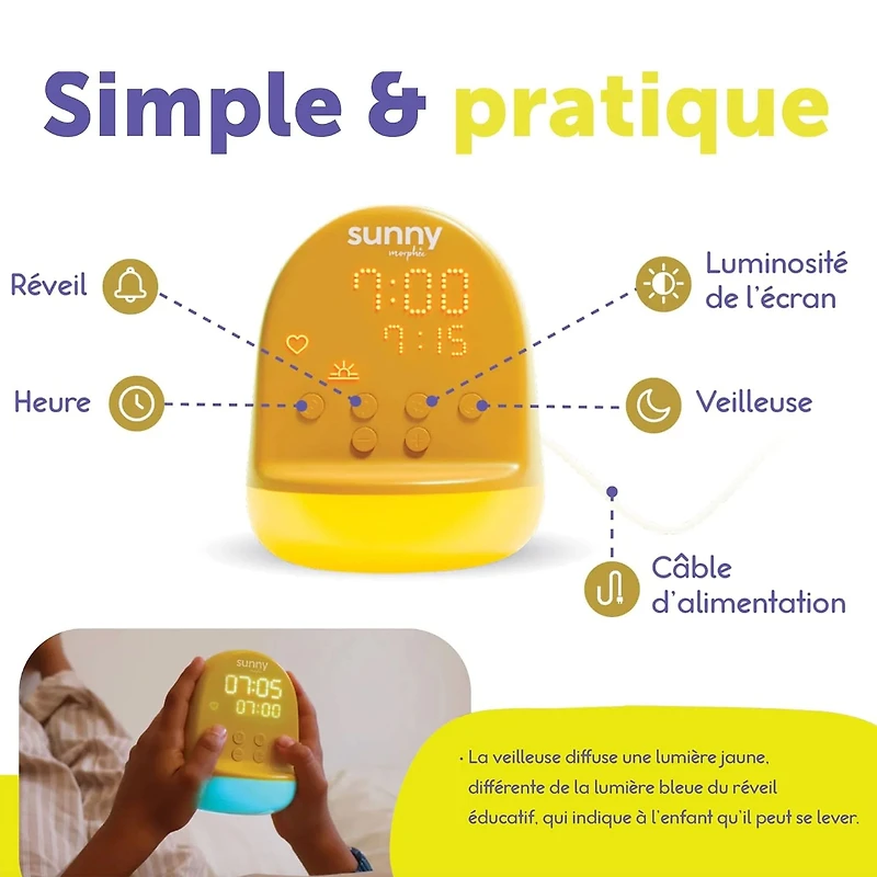 Sunny Screen-free educational alarm clock