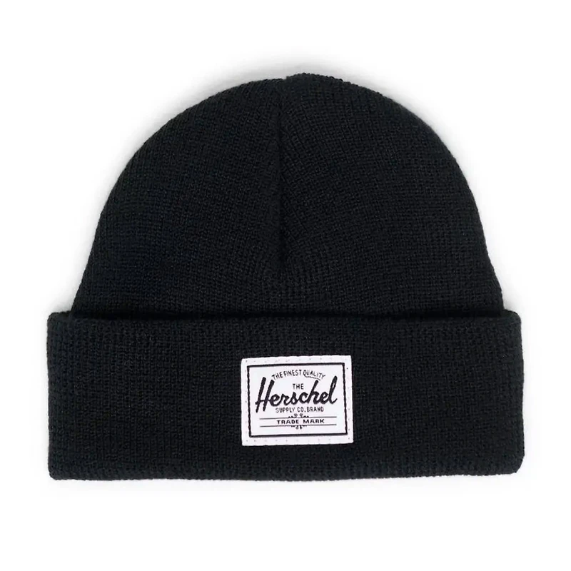 Knit Baby Beanie Black 0-6M
