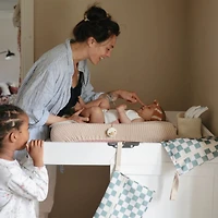 Muslin Changing Pad Cover - Natural Stripe