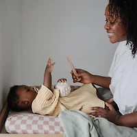 Contour à Langer Mousseline - Carreaux Naturel